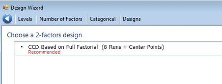 CCD Design Selection