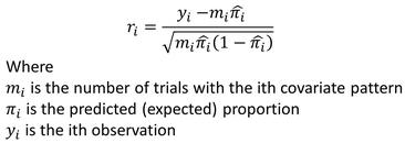 Pearson statistic formula